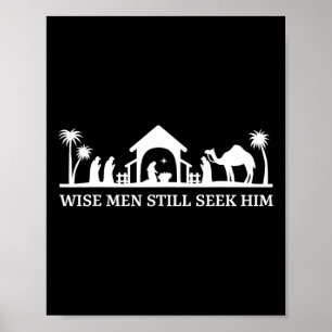 Wijze mannen zoeken hem nog steeds Kerstmis Jezus Poster