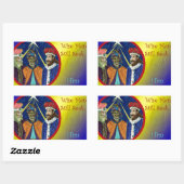 Wijze Mannen zoeken hem nog steeds! Rechthoekige Sticker (Vel)