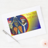 Wijze Mannen zoeken hem nog steeds! Rechthoekige Sticker (Envelop)