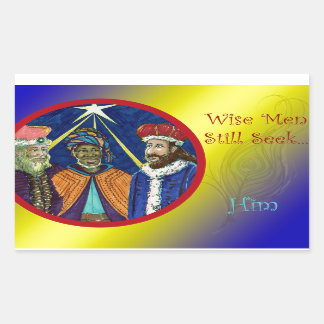 Wijze Mannen zoeken hem nog steeds! Rechthoekige Sticker