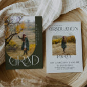 Wijze Moderne Boog Minimalistische Foto Graduatie  Kaart