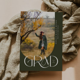 Wijze Moderne Boog Minimalistische Foto Graduatie Kaart