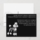 Wijze moderne Dog Briefkaart (Voorkant / Achterkant)