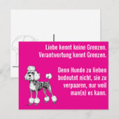Wijze moderne Dog Briefkaart (Voorkant / Achterkant)