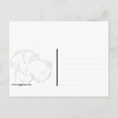 Wijze moderne Dog Briefkaart (Achterkant)