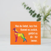 Wijze moderne Dog Briefkaart (Staand voorkant)