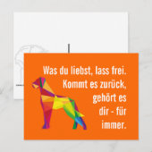 Wijze moderne Dog Briefkaart (Voorkant / Achterkant)