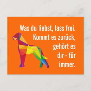 Wijze moderne Dog Briefkaart