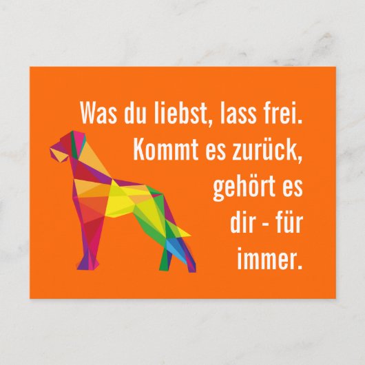 Wijze moderne Dog Briefkaart (Voorkant)