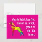 Wijze moderne Dog Briefkaart (Voorkant / Achterkant)
