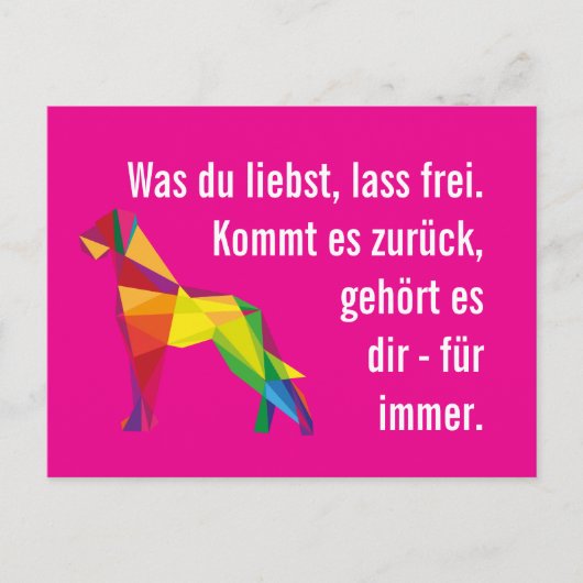 Wijze moderne Dog Briefkaart (Voorkant)