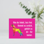 Wijze moderne Dog Briefkaart (Staand voorkant)