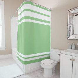 Wijze: Moderne Lijnen en Cirkel in wit Douchegordijn