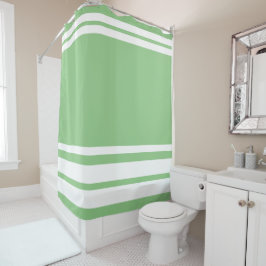 Wijze: Moderne Lijnen en Cirkel in wit Douchegordijn