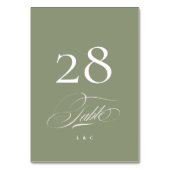 Wijze op Witte Elegante Kalligrafie Bruiloft Kaart (Voorkant)