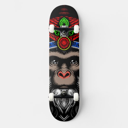 Wijze Oude Aap Persoonlijk Skateboard (Voorkant)