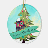 wijze oude bakkerskoekjesboom kerstversiering keramisch ornament (Links)