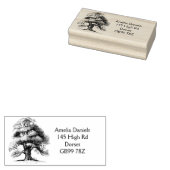 Wijze oude eiken retouradres Rubberen stempel (Gestempeld)