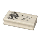 Wijze oude eiken retouradres Rubberen stempel (Stempel)