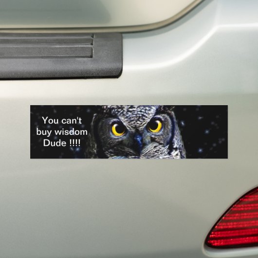Wijze oude kieuwen en sterren bumpersticker (Op auto)