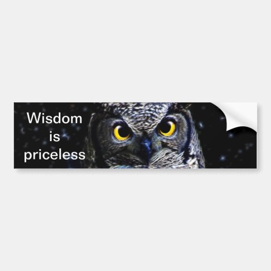 Wijze oude kieuwen en sterren bumpersticker (Voorkant)