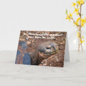 Wijze oude schildpad Happy Birthday Humor Kaart (Gele Bloem)