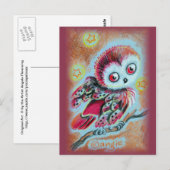 Wijze Oude Uil Briefkaart (Voorkant / Achterkant)