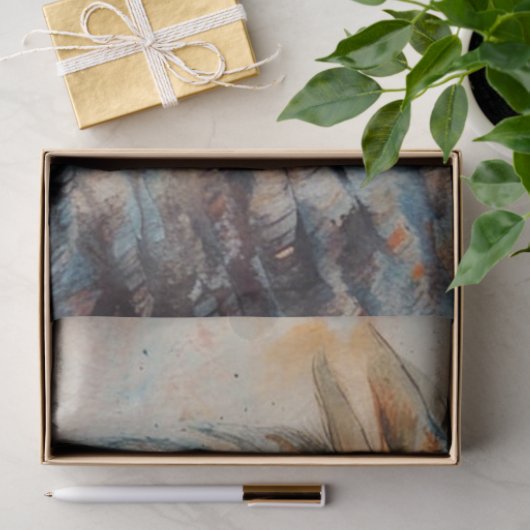 Wijze oude uil decoupage papier (Geschenk)