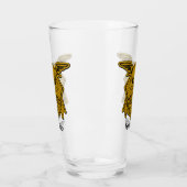 Wijze Oude Uil Goud Zwart Vogelvepersoonlijking Glas (Links)