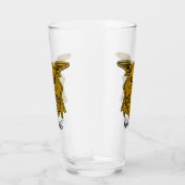 Wijze Oude Uil Goud Zwart Vogelvepersoonlijking Glas (Rechts)