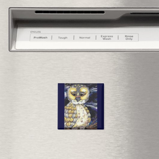 Wijze oude uil magneet (Insitu (Vaatwasser))