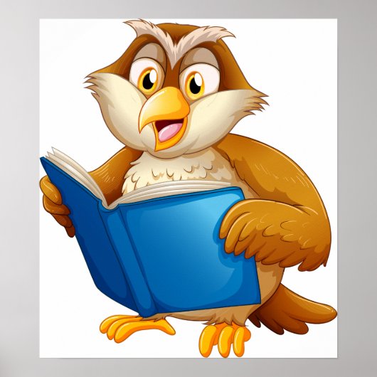 Wijze Oude Uil Poster (Voorkant)