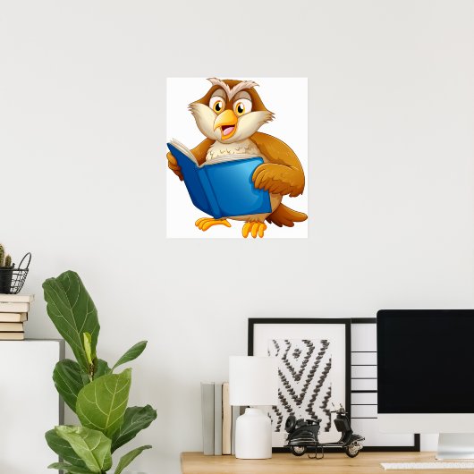 Wijze Oude Uil Poster (Thuiskantoor)