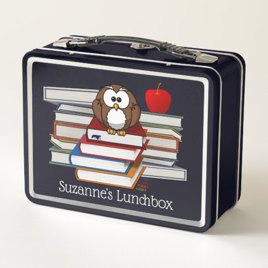 Wijze Oude Vogel Metalen Lunchbox (Achterkant)