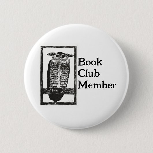 Wijze pagina's: Book Club-lid Ronde Button 5,7 Cm (Voorkant)
