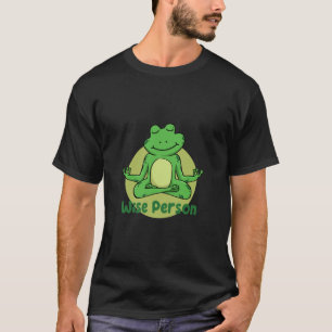 Wijze persoon Kawaii grappige kikker die yoga doet T-shirt