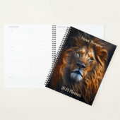 Wijze Sterke Leeuw Gepersonaliseerde 20XX Planner (Display)