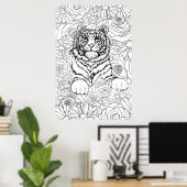 Wijze Tijger Poster (Thuiskantoor)