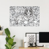 Wijze Tijger Poster (Thuiskantoor)