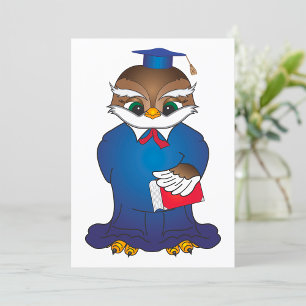 Wijze Uil Afstudeer Lieve Geleerde Vogel Kaart