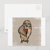 Wijze Uil Briefkaart (Voorkant / Achterkant)
