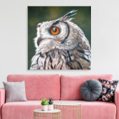 Wijze Uil Schilderij Groot Canvas Afdruk (Insitu (Woonkamer))