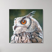 Wijze Uil Schilderij Groot Canvas Afdruk (Voorkant)