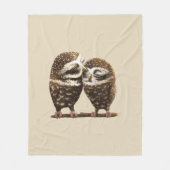 Wijze uilen fleece deken (Voorkant)