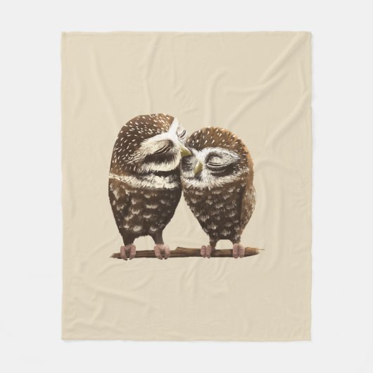 Wijze uilen fleece deken (Voorkant)