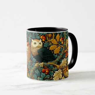 Wijze Uilen & Klimop William Morris Stijl Schilder Mok