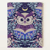 Wijze uilen onder de maanverlichte lucht in het Bo Planner (Achterkant)