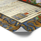 Wijze van het middeleeuwse Manuscript van de Verke Poster (Hoek)