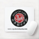 wijze van leven Shotokan Dark Logo Mousepad Muismat (Met muis)
