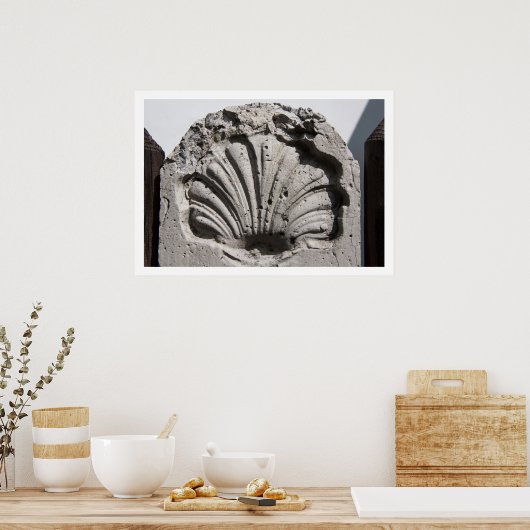 Wijze van St. James Scallop Route Marker Poster (Keuken)
